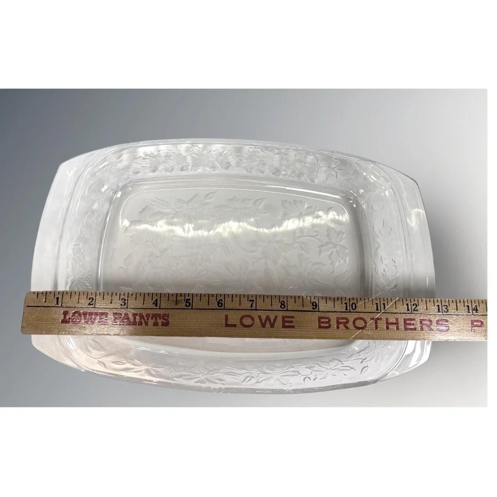 Princess House‎ Heritage 13x8 Glass Casserole Dish Rectangular Baking w/ Handles